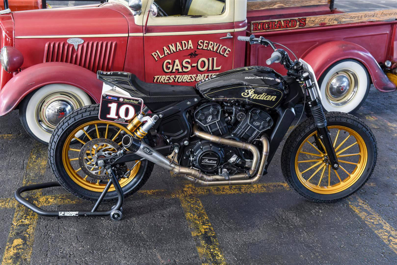 Illustration for article titled Indian's New Scout Sixty Is About To Go Flat Track Racing